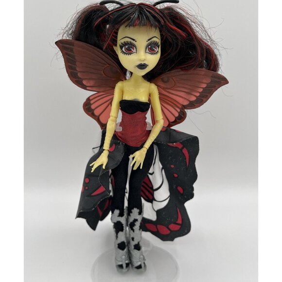 Monster High LUNA MOTHEWS Boo York Doll Wings Skirt Black Bodysuit Incomplete - Picture 1 of 16